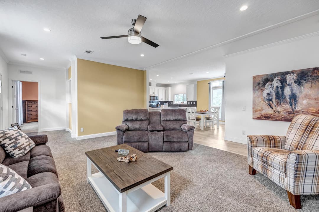 The tanzanite interior home features