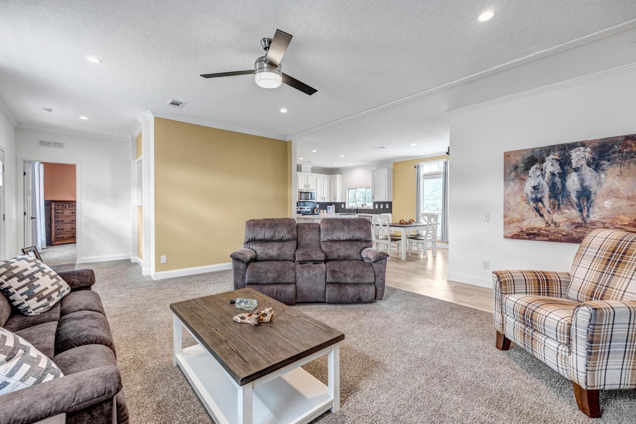 The tanzanite interior home features