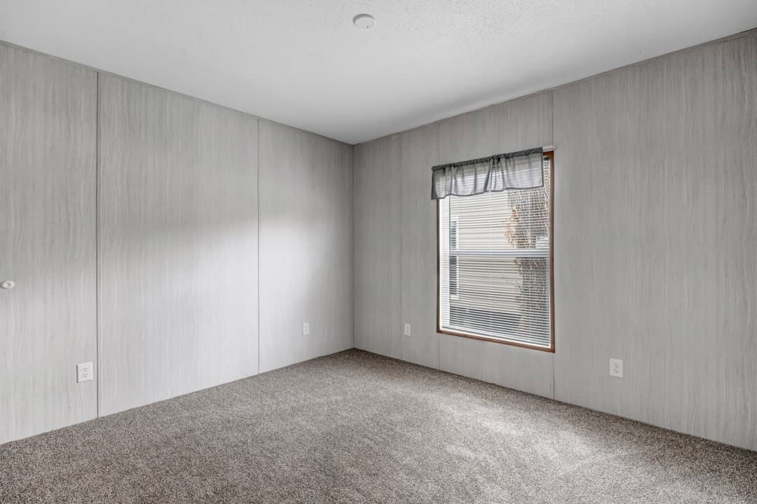 The violet interior home features