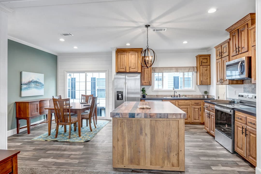 The copper kitchen home features