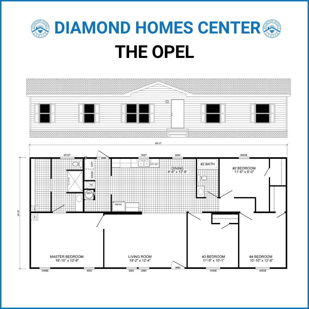 The opel hero and floor plan home features