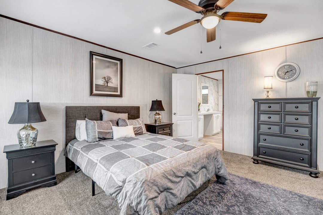 The tourmaline bedroom home features