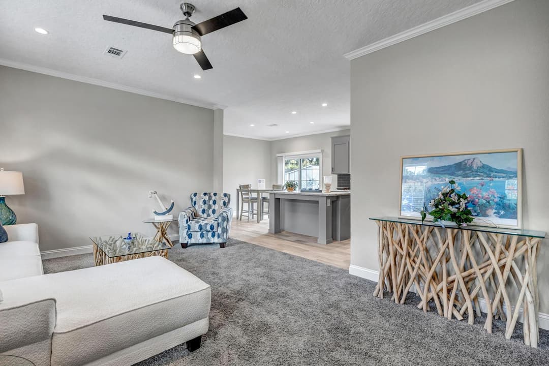 The jade interior home features