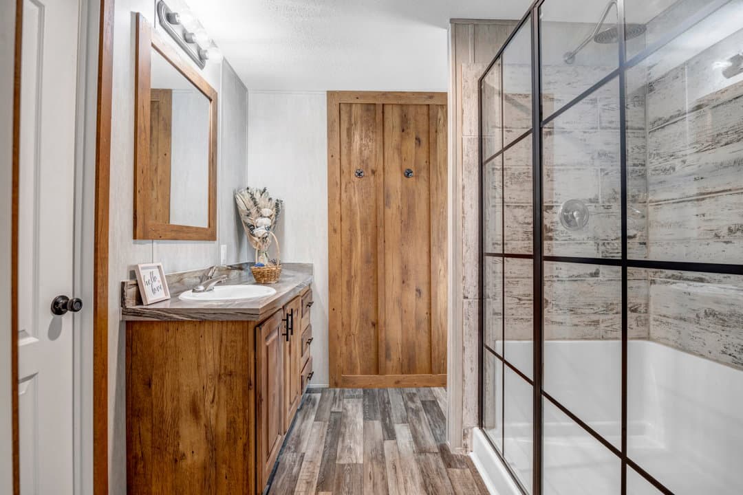 The crystal bathroom home features