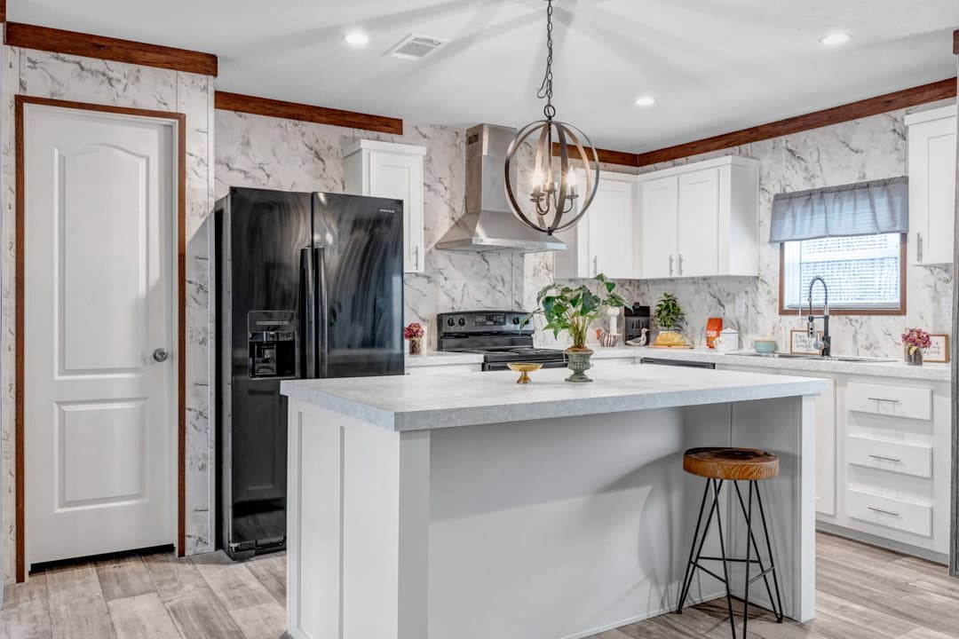 The tourmaline kitchen home features