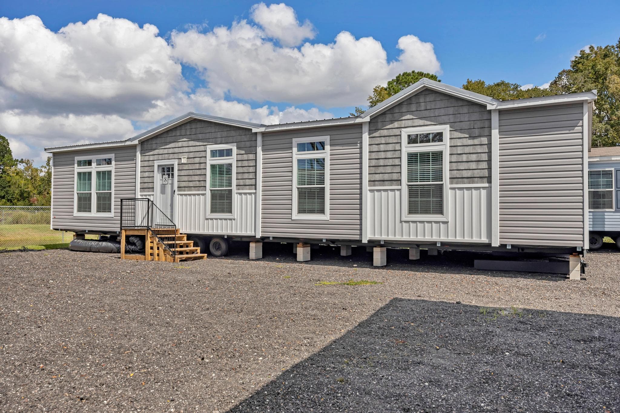 The tanzanite exterior home features