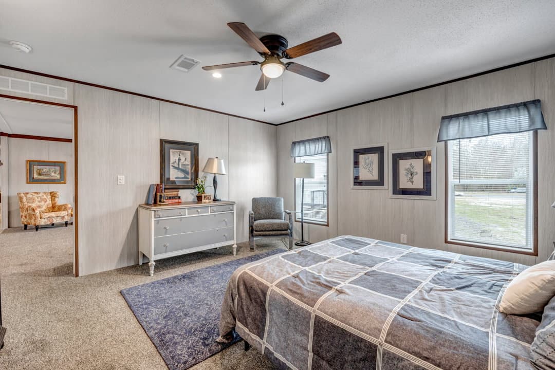 The tourmaline bedroom home features