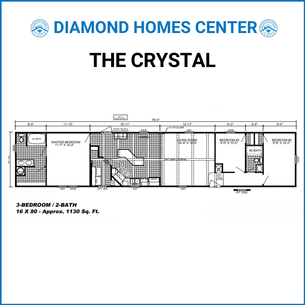 The crystal floor plan and hero home features