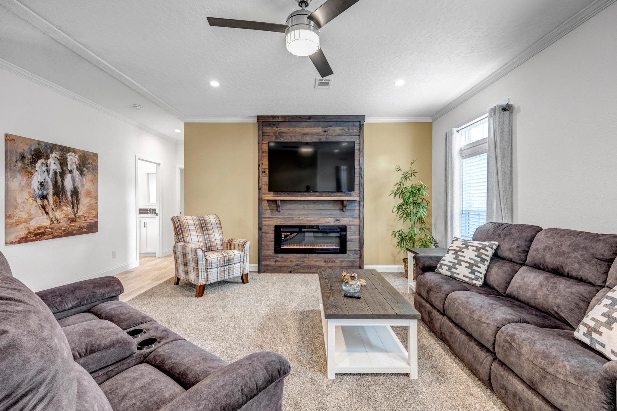 The tanzanite interior home features