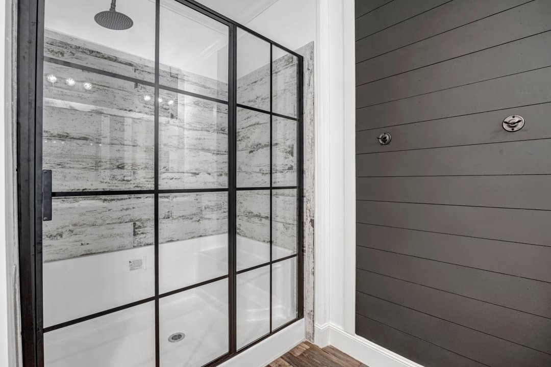 The copper bathroom home features