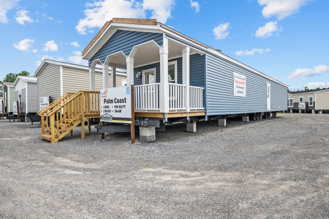 Palm coast elevation and exterior home features