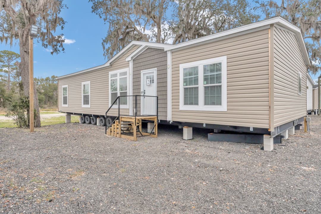 The copper exterior home features