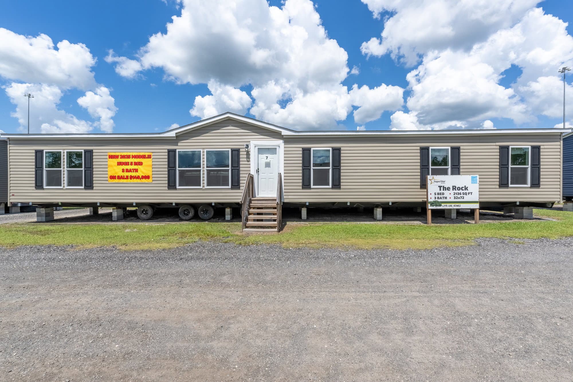 The rock elevation and exterior home features