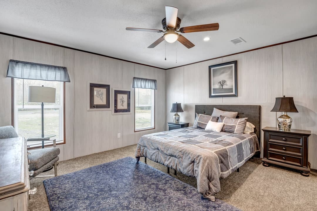 The tourmaline bedroom home features