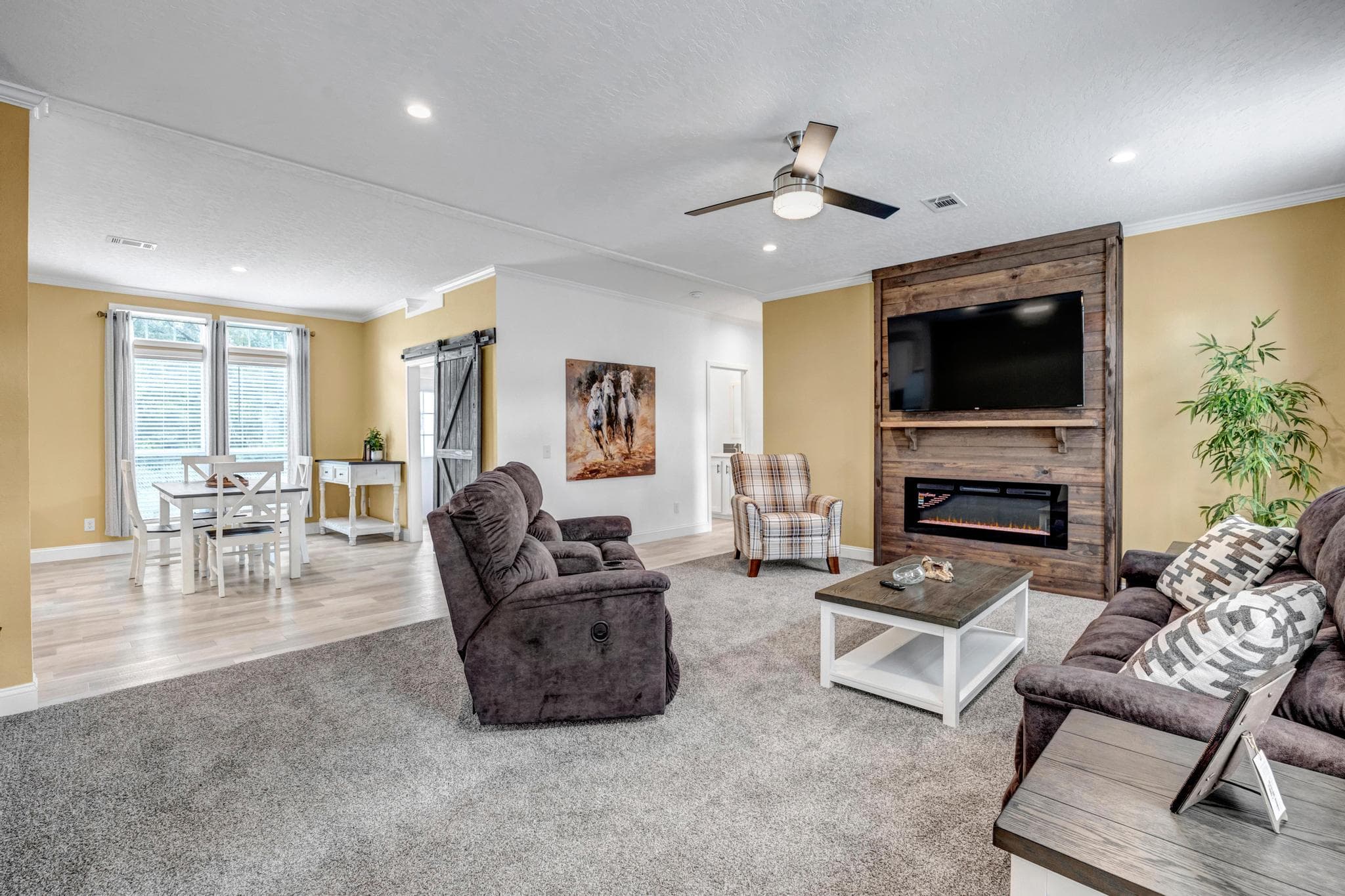 The tanzanite interior home features