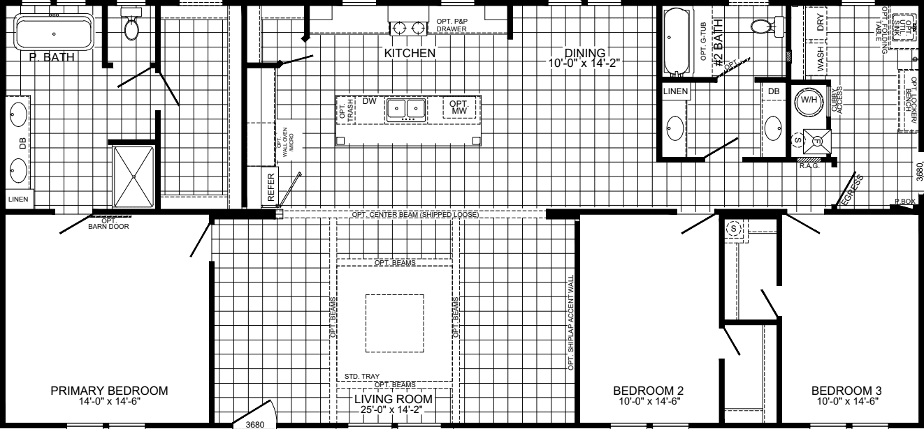 Freedom 3264525 floor plan home features