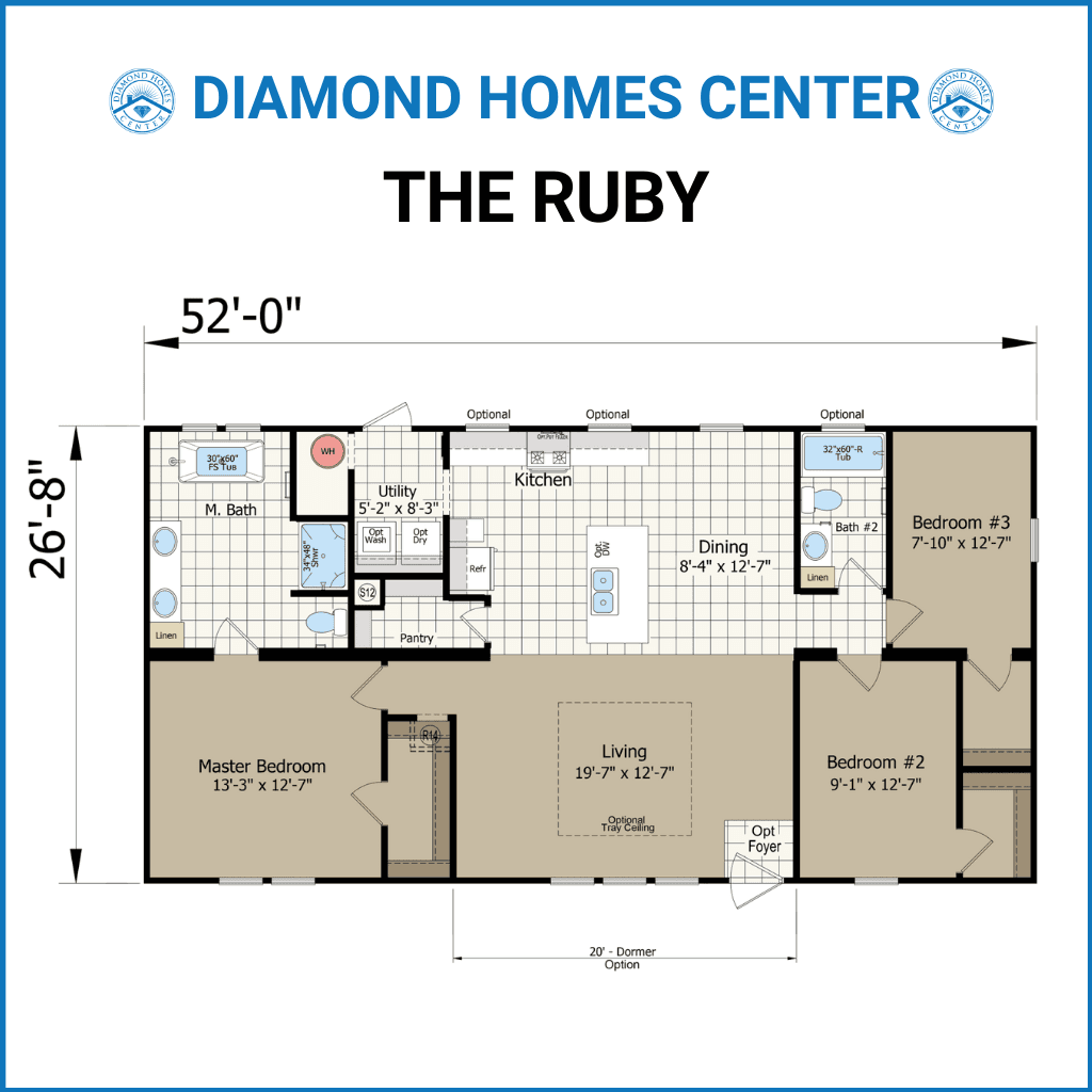 The ruby floor plan and hero home features