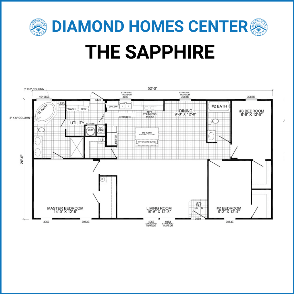 The sapphire floor plan and hero home features