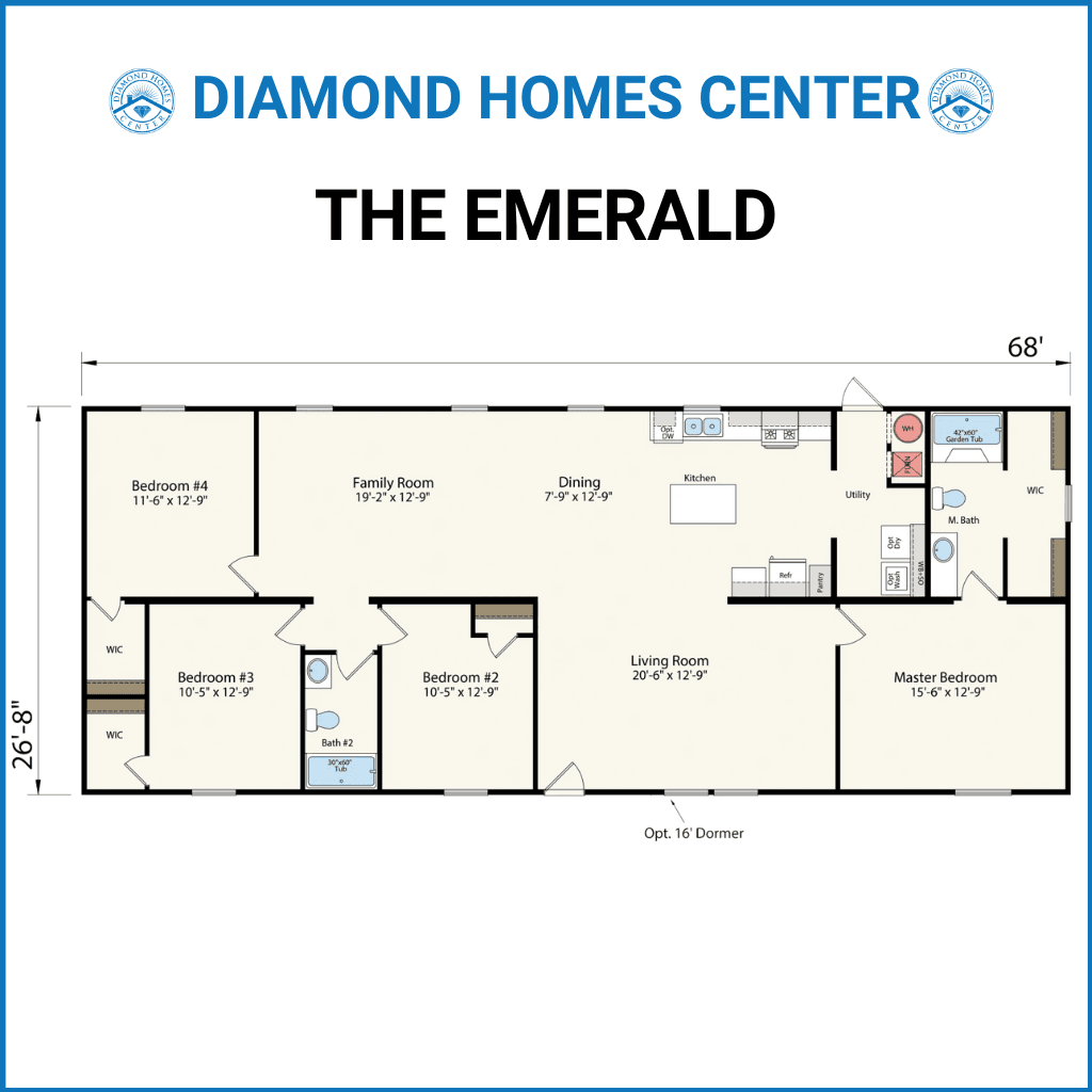 The emerald hero and floor plan home features