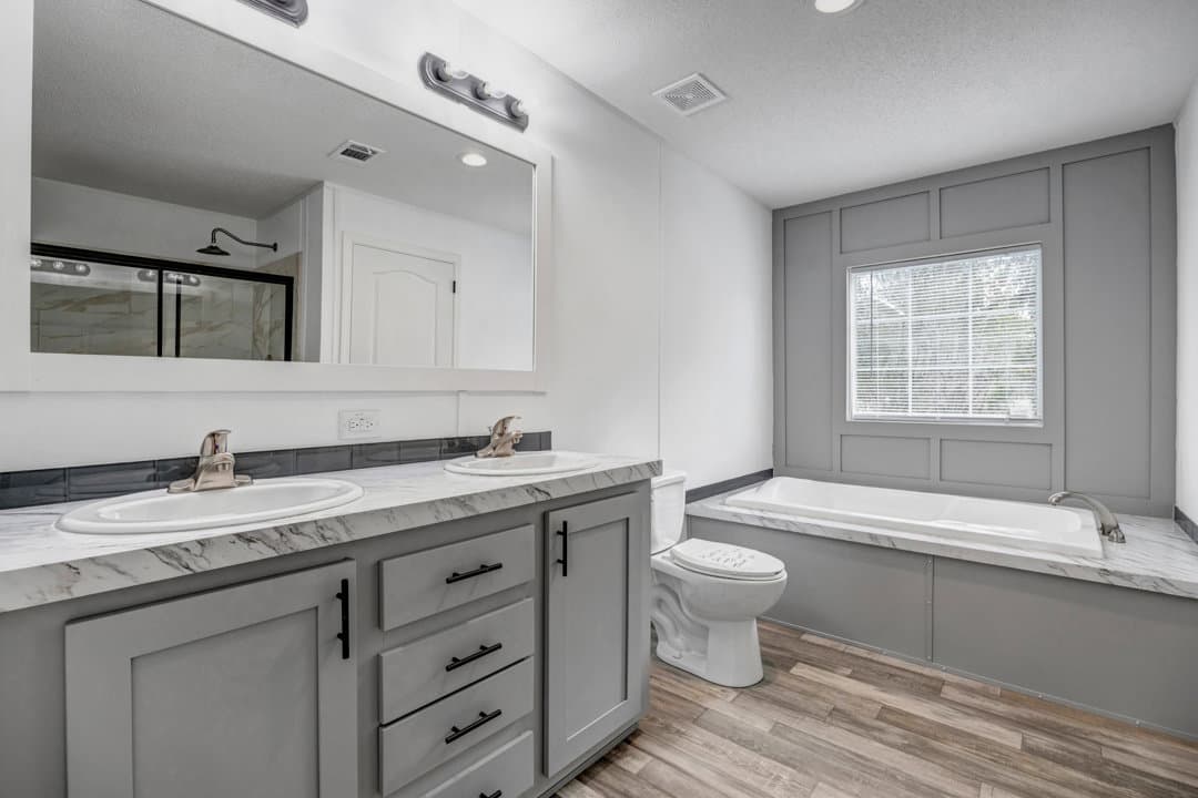 The sapphire bathroom home features