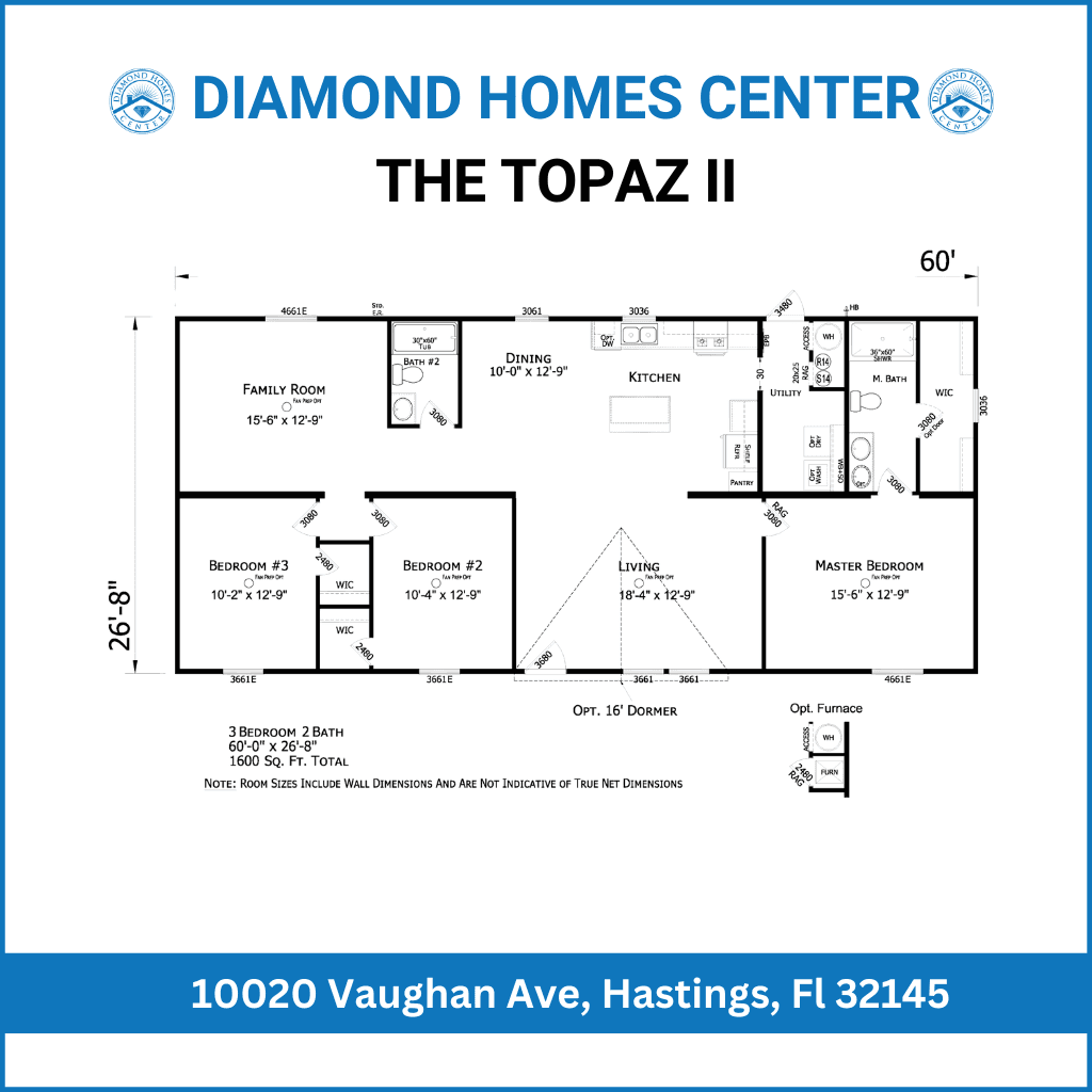The topaz ii - 10020 vaughan ave, hastings, fl 32145 (move-in ready) hero and floor plan home features