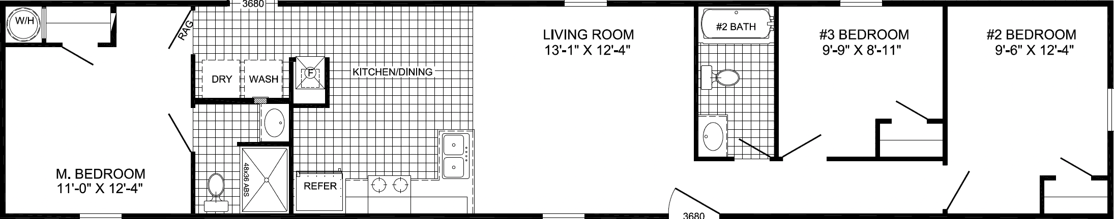 The denzel floor plan home features