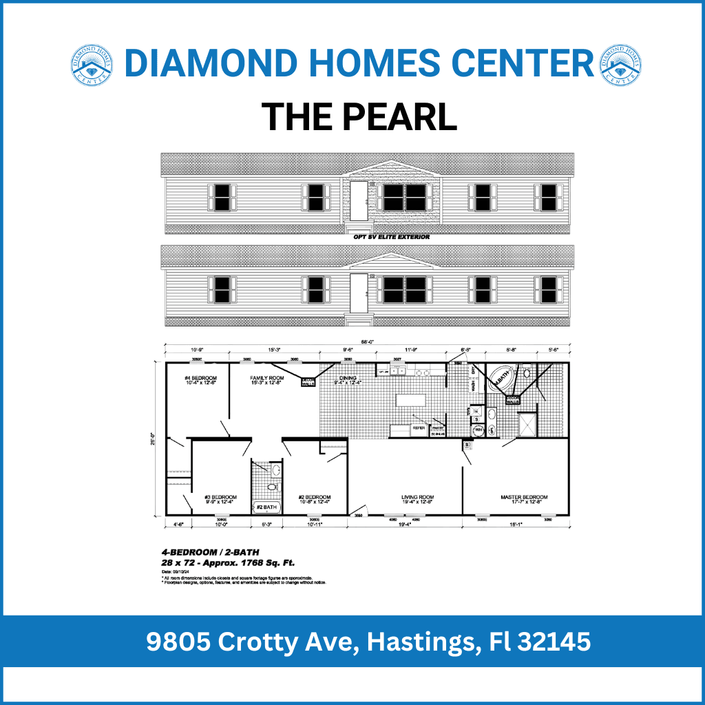 The pearl - 9805 crotty ave, hastings, fl 32145 (under construction) hero and floor plan home features