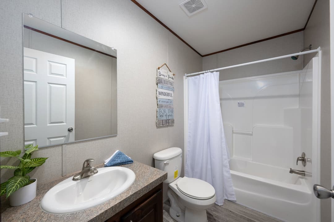 The earnhardt bathroom home features