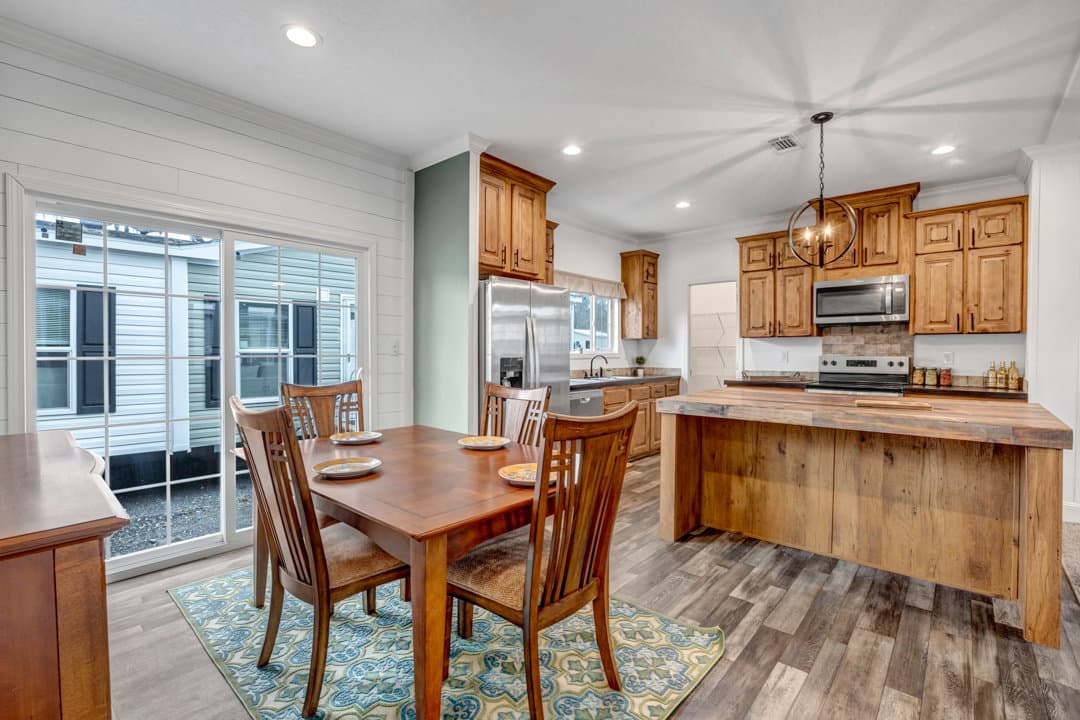 The copper interior home features