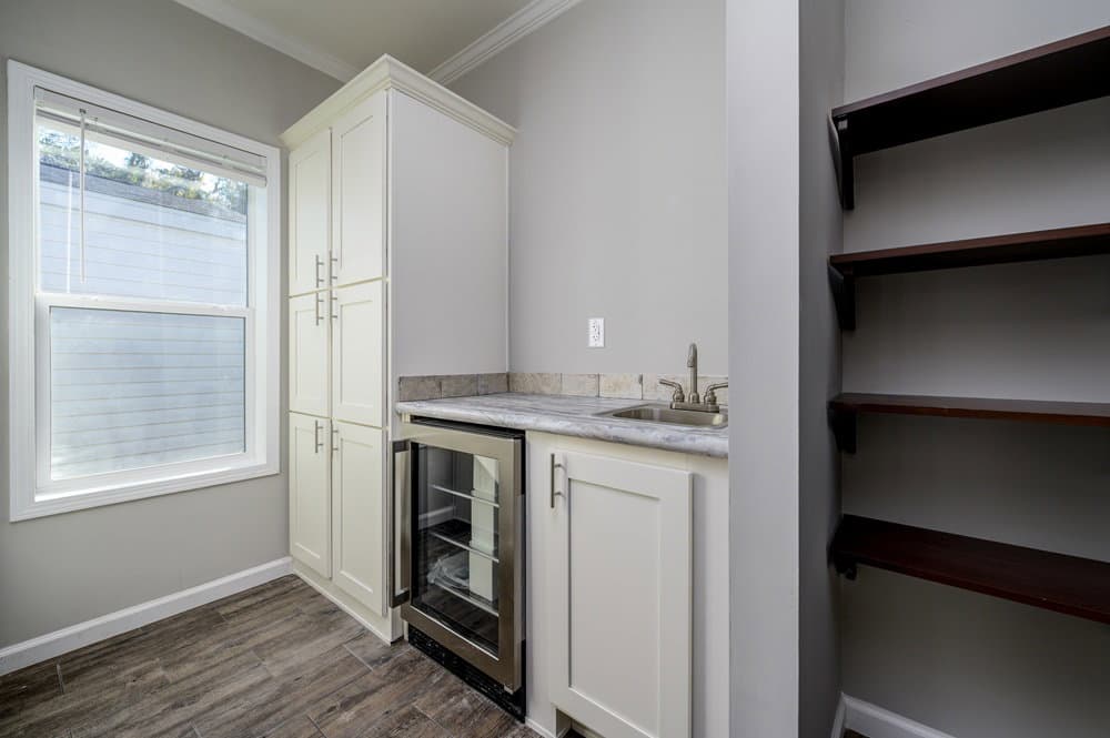 Riverfront interior home features