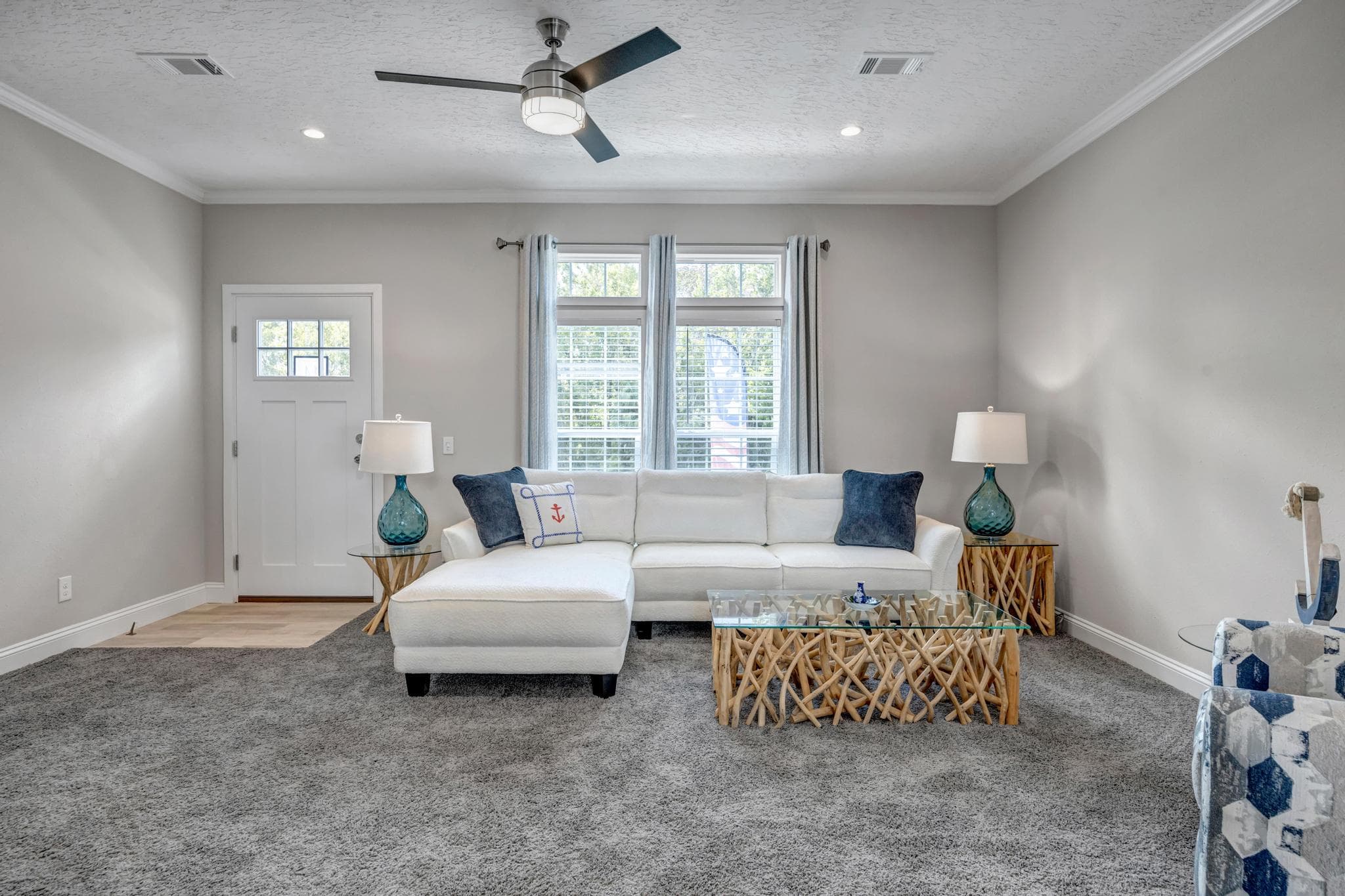 The jade interior home features