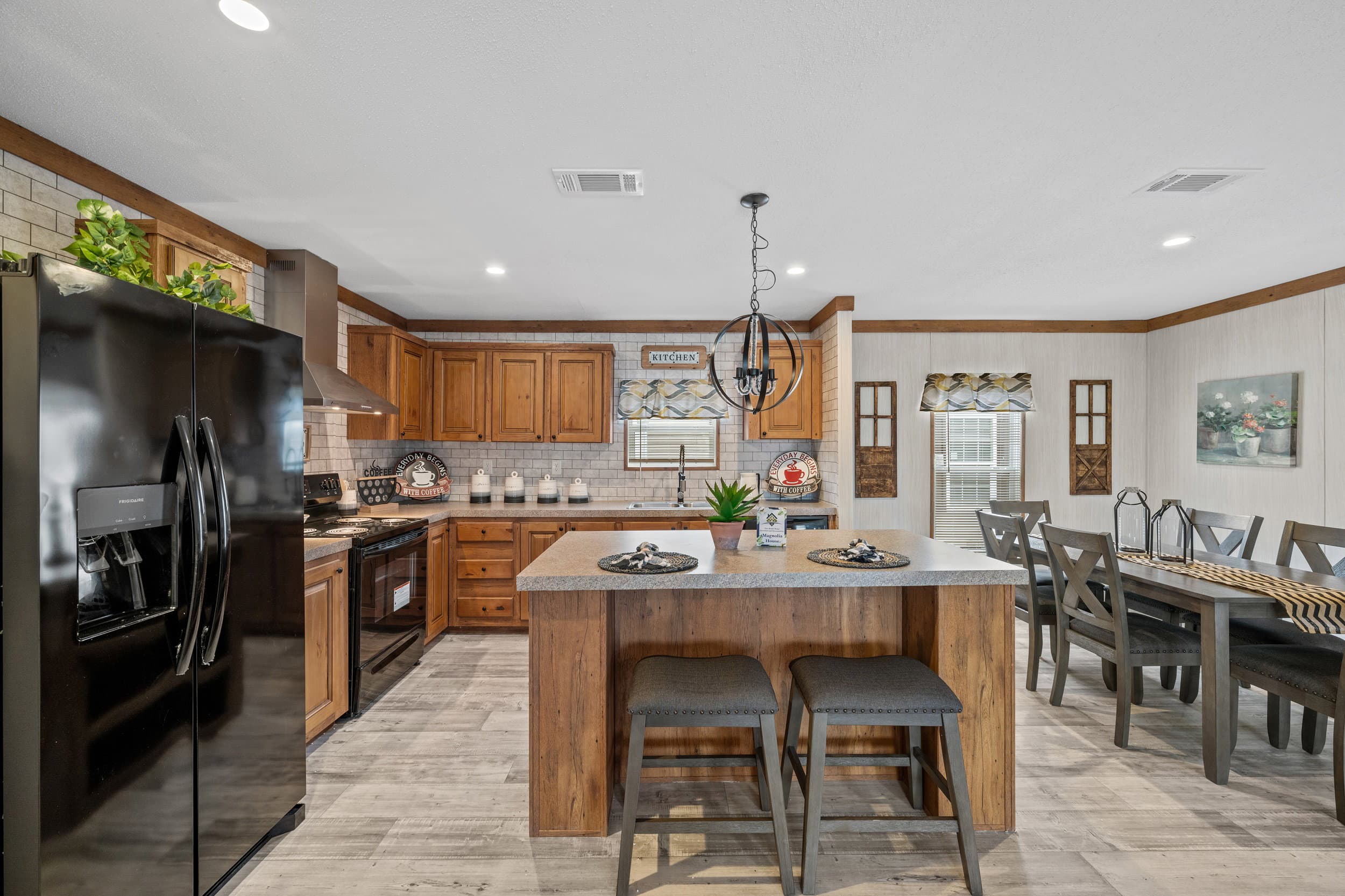 The telford hero and kitchen home features