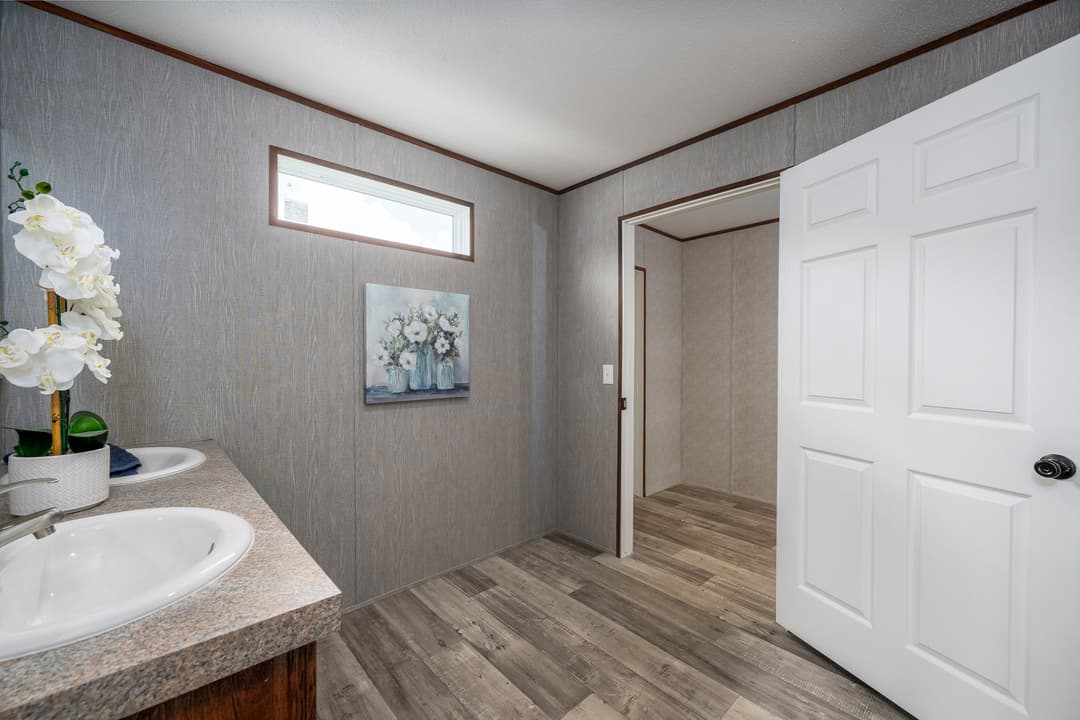 The rock bathroom home features