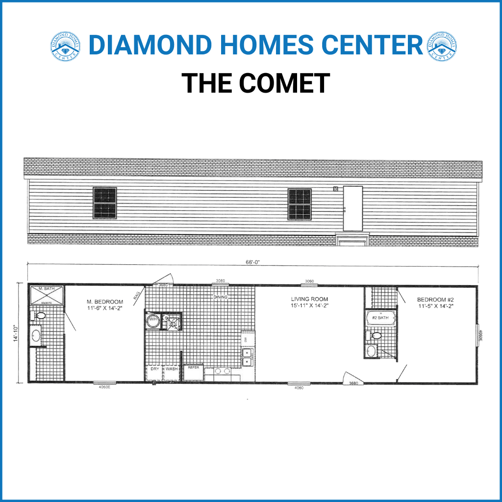 The comet floor plan and hero home features