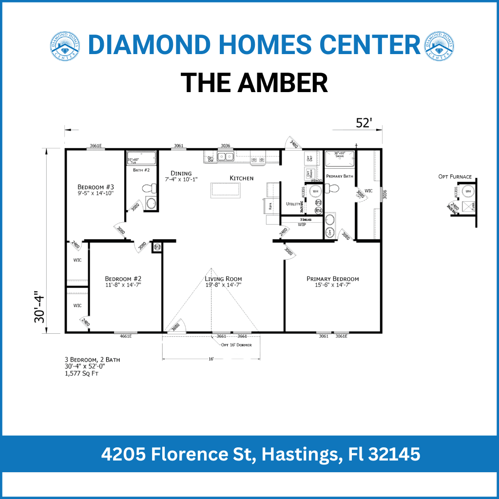 The amber - 4205 florence st, hastings, fl 32145 (move-in ready) hero and floor plan home features