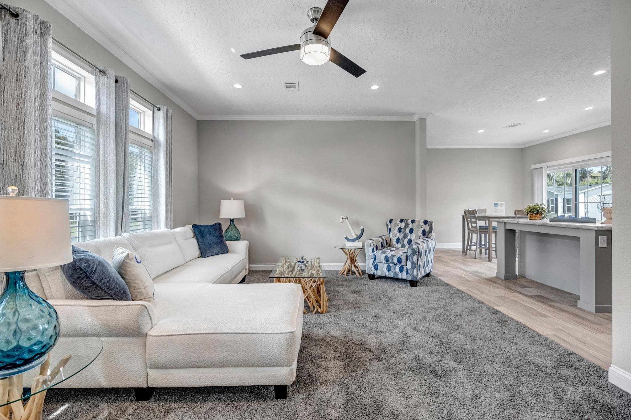 The jade interior home features