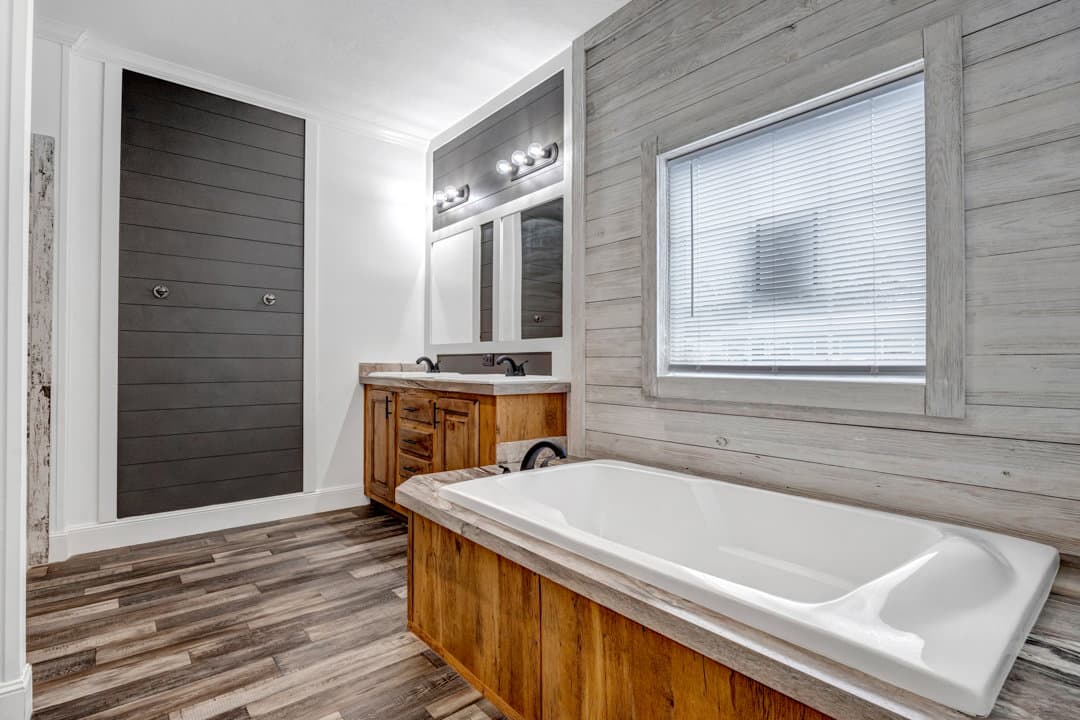 The copper bathroom home features