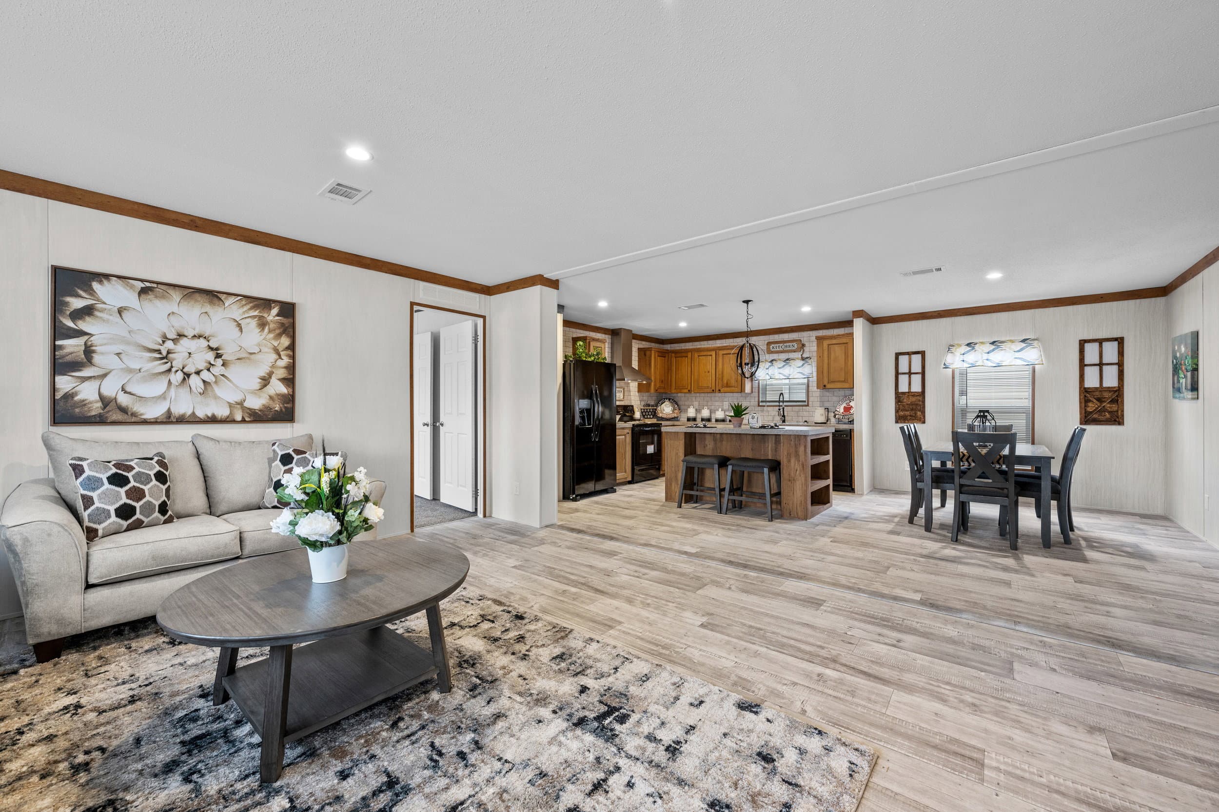 The telford interior home features